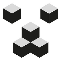 isometric cube pattern geometric 3d shape modern vector image
