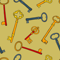 Retro keys colorful seamless pattern vector