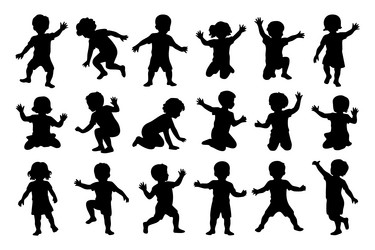 collection of diverse toddler and young child Vector Image
