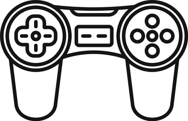 video game joystick icon outline style vector