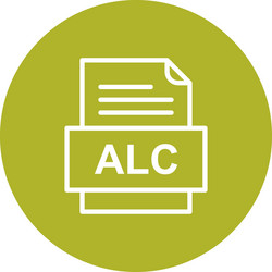 alc file document icon vector image