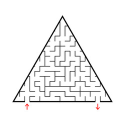 an abstract triangular labyrinth with entrance vector image