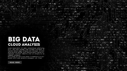 big data cloud computing blockchain visualiztion vector image
