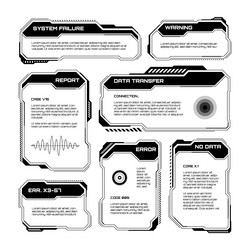 Futuristic HUD UI Elements - Sci-Fi vector image
