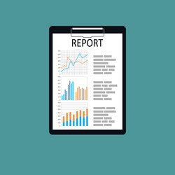 man with analyzes report paper document vector image