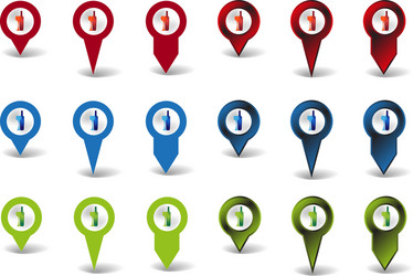 set of pointers vector image