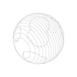 wireframe mesh objects network line hud design vector image