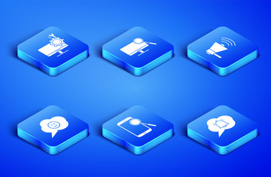 set speech bubble chat notification computer vector image