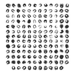 abstract ink prints set of shapes vector image