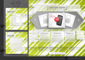 website design template menu elements vector image