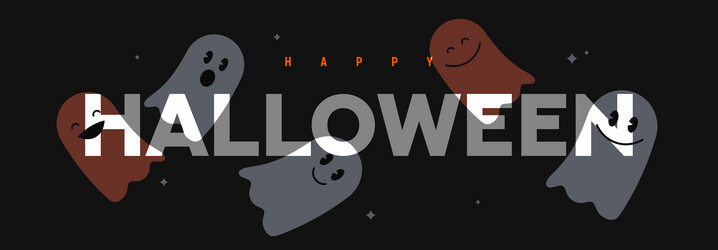 happy halloween holiday banner vector