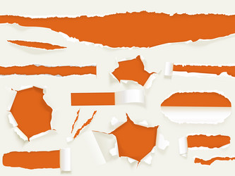 realistic paper holes torn papers hole effect vector image