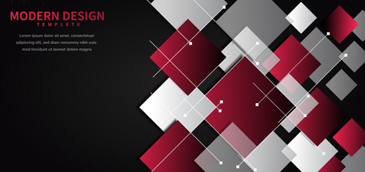 abstract geometric background with square shape vector image