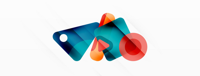 line triangle square and circle primitive vector image
