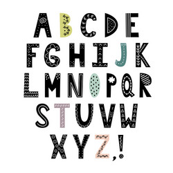 Scandinavian Alphabet Art Vector Image
