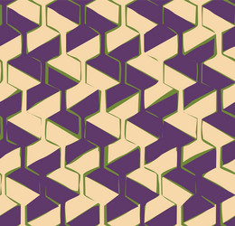 seamless pattern with hexagonal woven shapes vector image