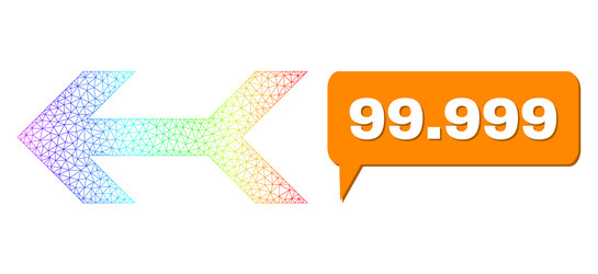 spectrum net gradient arrow left icon and 99999 vector image