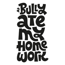 Anti bullying lettering Royalty Free Vector Image