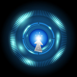 Digital Connection & Power Button vector image
