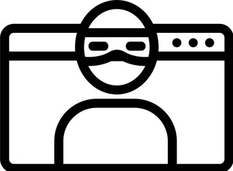 hacker spying on information data icon vector image