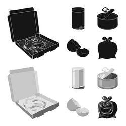 isolated object of dump and sort logo collection vector image