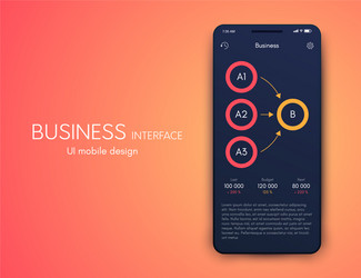 mobile application interface ui design stock vector image