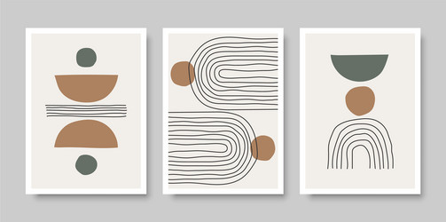 Abstract Minimalist Art Set Vector Image