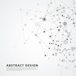 network connection structure on white background vector image