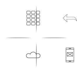 web and text simple linear icon setsimple outline vector image