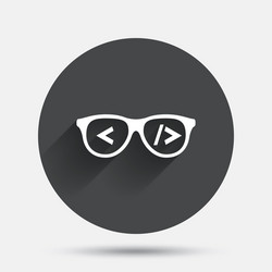 coder sign icon programmer symbol vector image