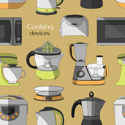 Cooking devices pattern vector