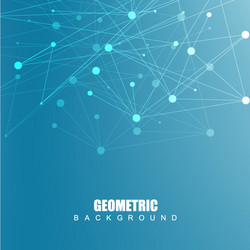 geometric abstract background with connected line vector image