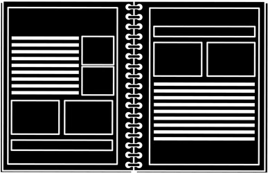 open notebook with documents icon image vector image