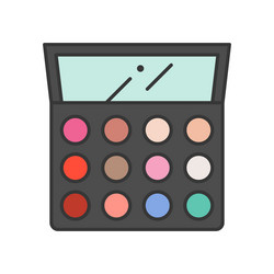 Set of eye shadow make up icon vector