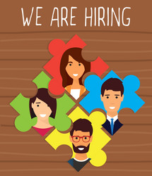 Human resources recruiting concept Royalty Free Vector Image