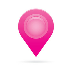pink map pointer icon marker gps location flag vector image