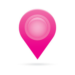 pink map pointer icon marker gps location flag vector