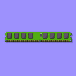 ram memory icon with outline for design element vector image