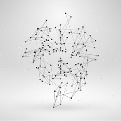 wireframe polygonal element abstract 3d object vector image