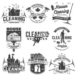 Vintage Cleaning Company Badge Vector Image