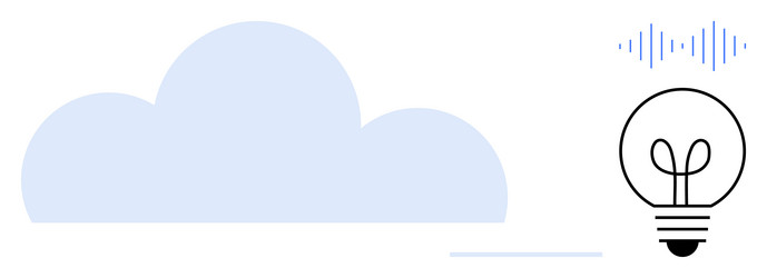 cloud computing and innovation idea visual vector image