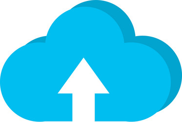 Cloud computing arrow design vector