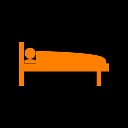 hospital sign orange icon on black Vector Image