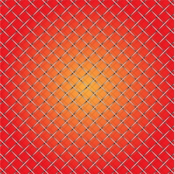 iron wire mesh and shadow on red background vector image