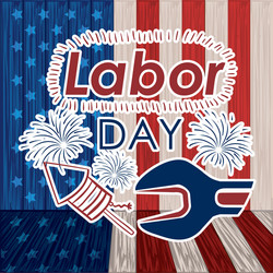 retro labor day design Vector Image