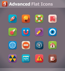 Flat UI Icon Set vector image