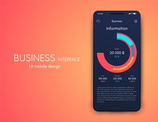 mobile application interface ui design stock vector image