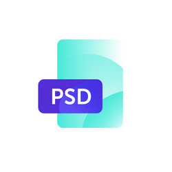 Psd format icon gradient flat style bright vector