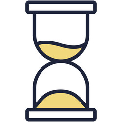 Sand watch isolated outline hourglass timer icon Vector Image