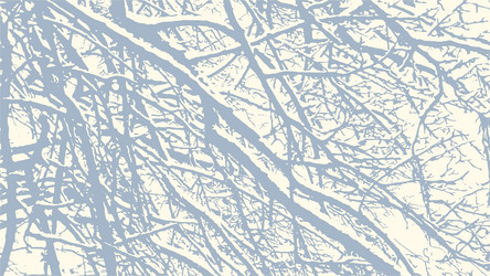 Tree branches with snow in winter texture vector